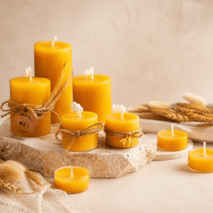 Natural Beeswax Honey Candles